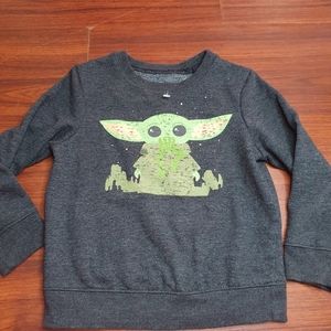 Star wars the child youth Fleece sweatshirt sz 5T